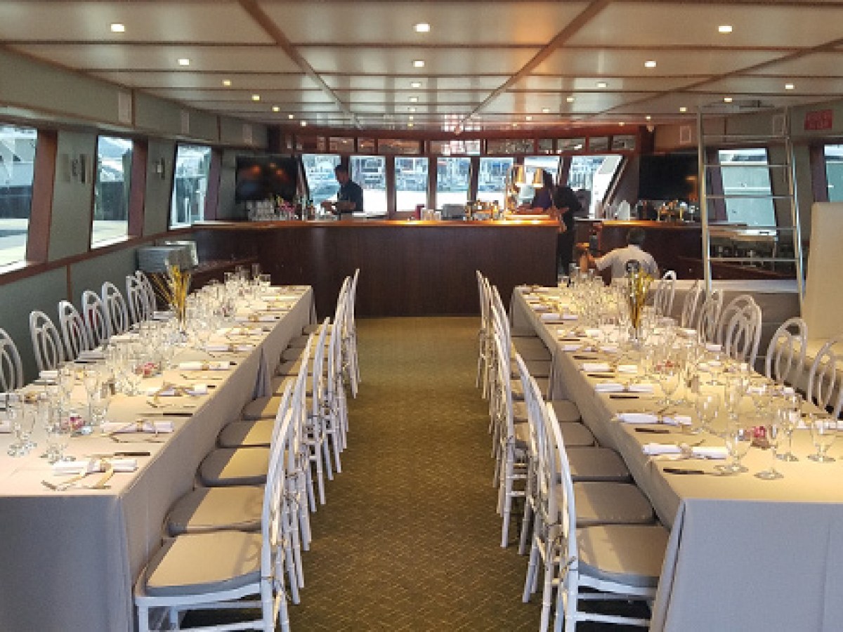 Yacht dining area