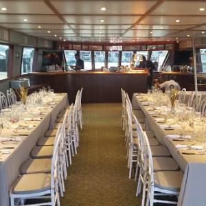 Yacht dining area