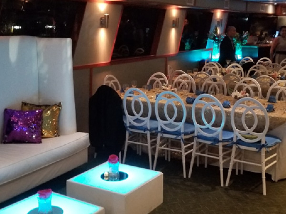 Yacht dining area