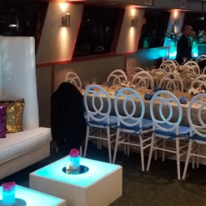 Yacht dining area