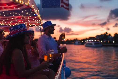 Miami 4th of July Fireworks Cruise with Drinks