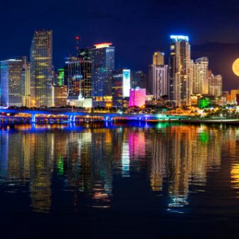 1 hour Night City Skyline Tiki Cruise - Miami on the Water